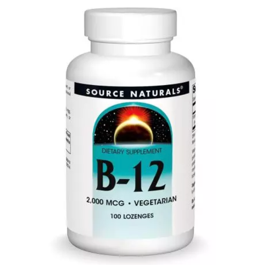Source Naturals Vitamin B-12 2000 mcg 100 Lozenges