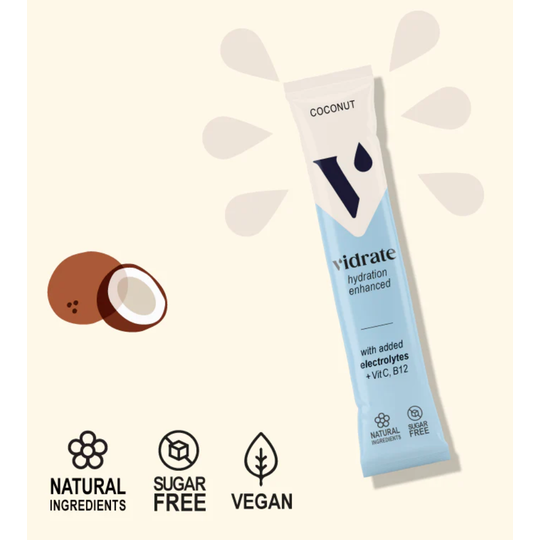 ViDrate Zero Sugar Hydration Sachets Coconut X 10