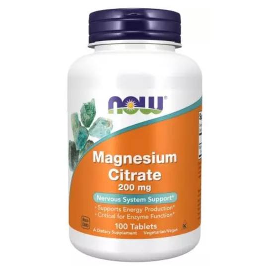 NOW Foods Magnesium Citrate 200mg 100 Tablets