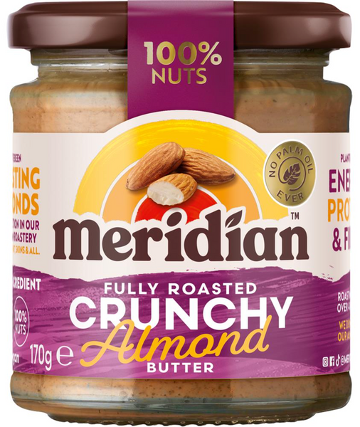 Meridian Crunchy Almond Butter 100% Nuts 170g