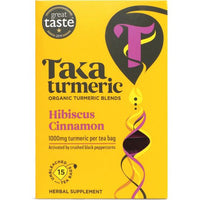 Taka Turmeric Organic Hibiscus Cinnamon 15 Plastic Free Tea Bags