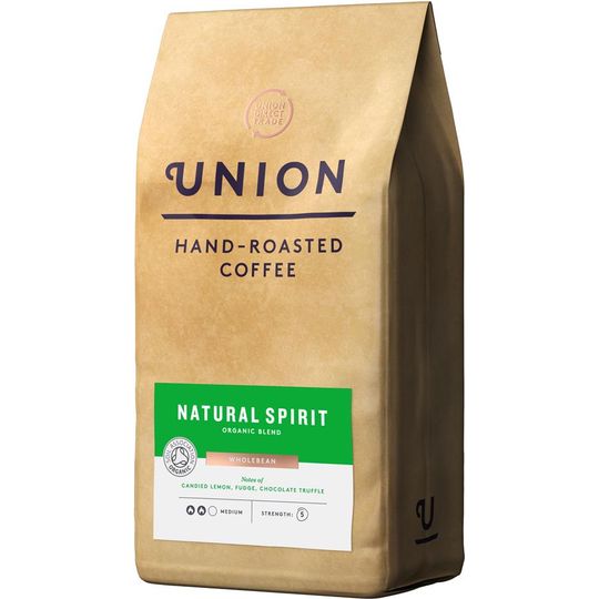 Union Hand Roasted Coffee Natural Spirit Organic Blend Wholebean 200g