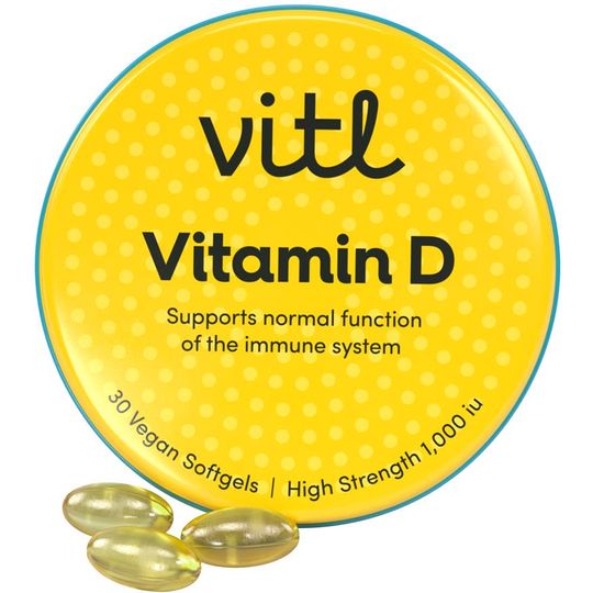 Vitl Vitamin D3 1000iu (25μg) 30 Vegan Softgels