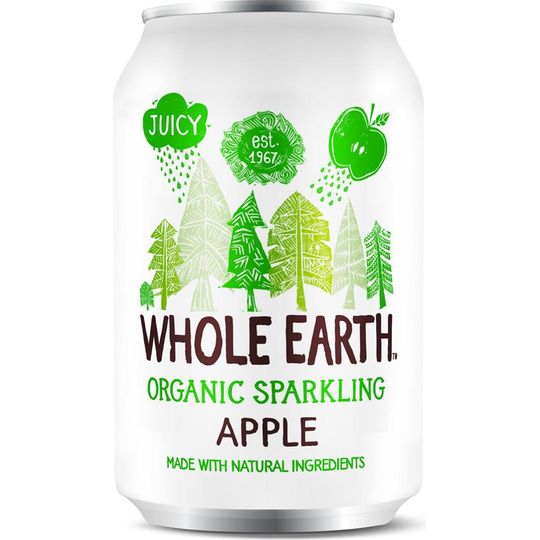 WHOLE EARTH LIGHTLY SPARKLING ORGANIC APPLE DRINK 330ML