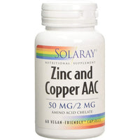 Solaray Zinc & Copper AAC 60 Vegecaps
