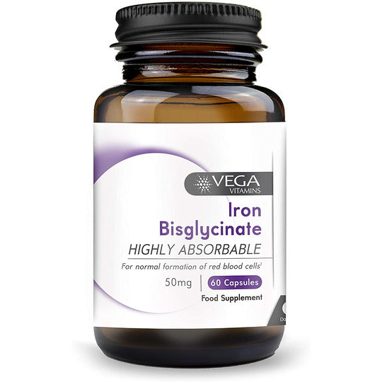 Vega Iron Bisglycinate Highly Absorbable 60 Capsules