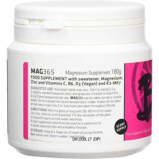 Mag365 Magnesium + D3/K2 Lemon 180g | Nutracity Shop & Save – NutraCity