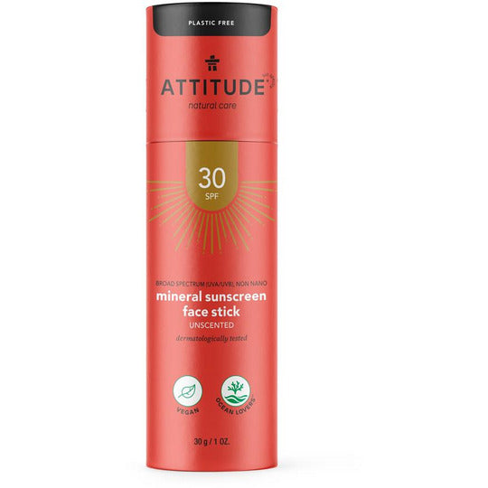Attitude Mineral Sun Screen Stick - SPF 30 - Fragrance Free 30g