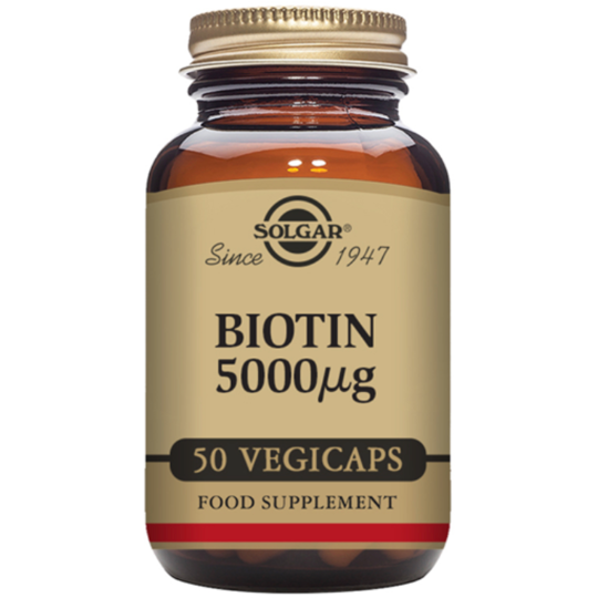 Solgar Biotin 5000mcg 50 Vegetable Capsules