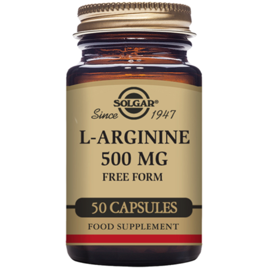 Solgar L-Arginine 500 mg Vegetable Capsules - Pack of 50