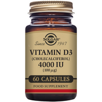 Solgar Vitamin D3 (Cholecalciferol) 4000 IU (100 mcg) 60 Vegetable Capsules