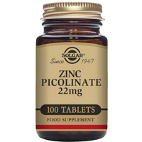 Solgar Zinc Picolinate 22 mg Tablets - Pack of 100