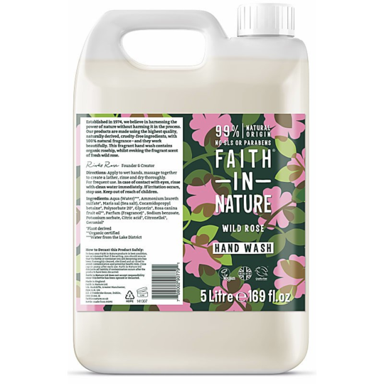 Faith In Nature Wild Rose Hand Wash 5L