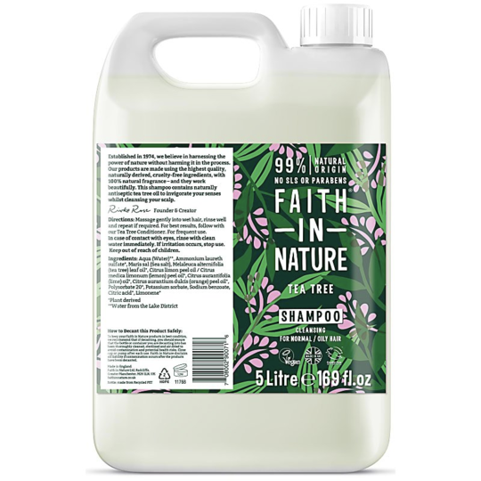 Faith In Nature Tea Tree Shampoo - 5L