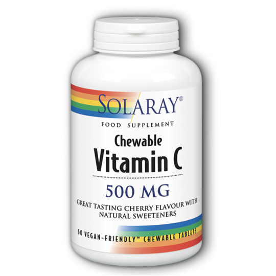 Solaray Chewable Vitamin C - 500g 60 Vegan-Friendly Chewable Tablets