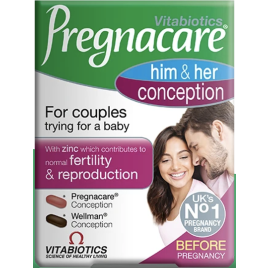 Vitabiotics Pregnacare Him and Her Conception 60 Tablets