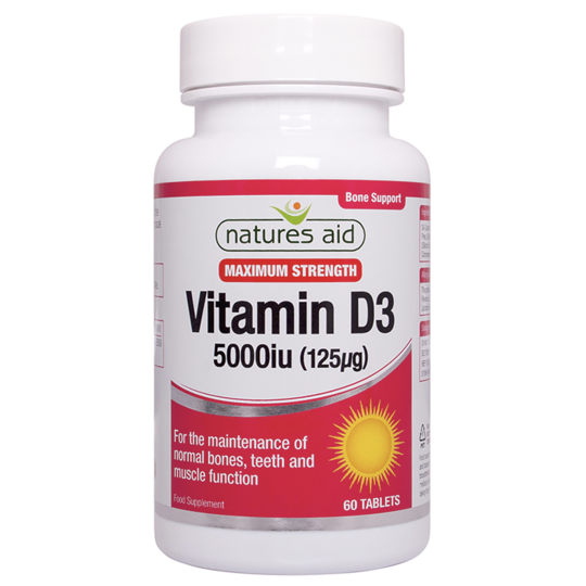 Natures Aid Vitamin D3 5000IU 60 Tablets
