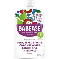 Babease Pear, Mixed Berries & Coconut Water - Organic 100g