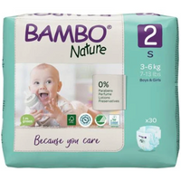 Bambo Nature Nappies - Size 2 Small (30 pack size)