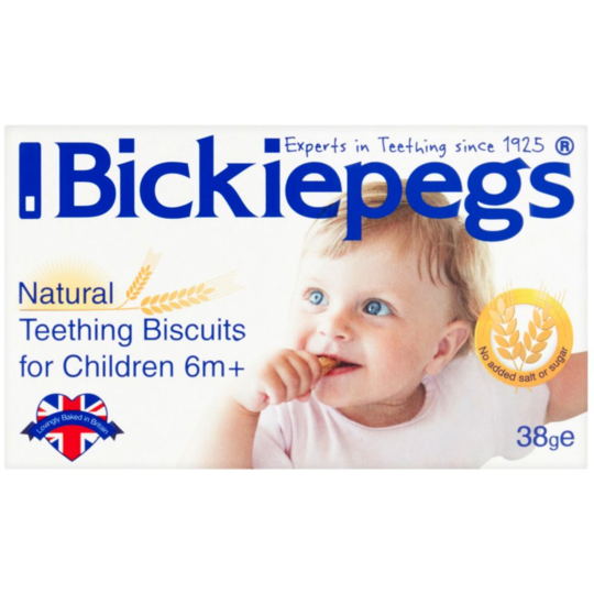 Bickiepegs Natural Teething Biscuits For Children 6m+ 38g