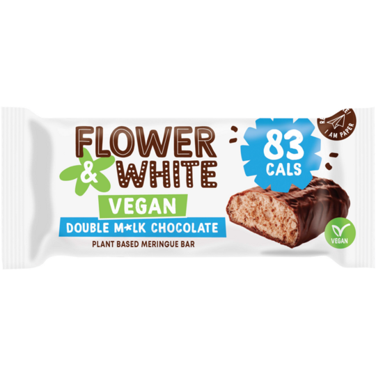 Flower and White Double M*lk Chocolate Vegan Meringue Bar x 15 bars