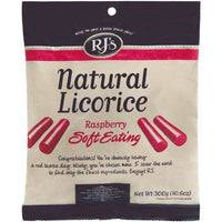 RJ's Licorice Soft Eating Raspberry Licorice Bag 300g