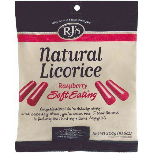 RJ's Natural Raspberry Licorice 300g