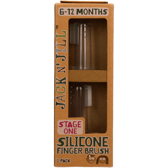 Jack N Jill Silicone Finger Brush - Stage 1 (6-12 months) - 2 Pack