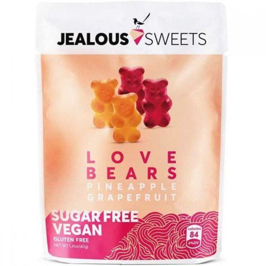 Jealous Sweets Pineapple and Grapefruit Sugar Free & Vegan Love Bears 40g
