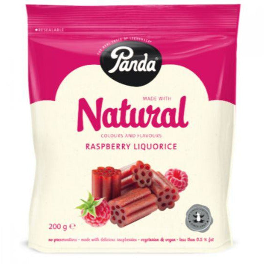 Panda All Natural Raspberry Liquorice 200g