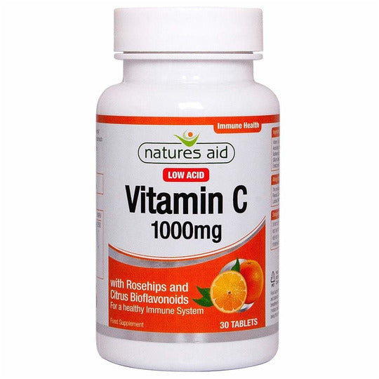 Natures Aid Vitamin C 1000mg Tablets - Low Acid 90s