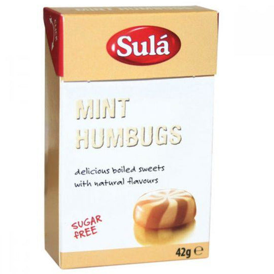 Sula Mint Humbugs Sweets - Sugar Free 42g