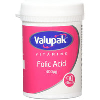 Valupak Folic Acid 400mcg - 90 Tablets