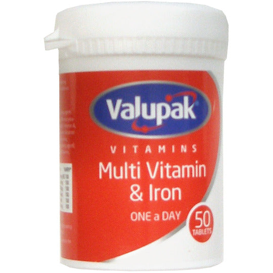 Valupak Multivitamins and Iron - 50 tablets